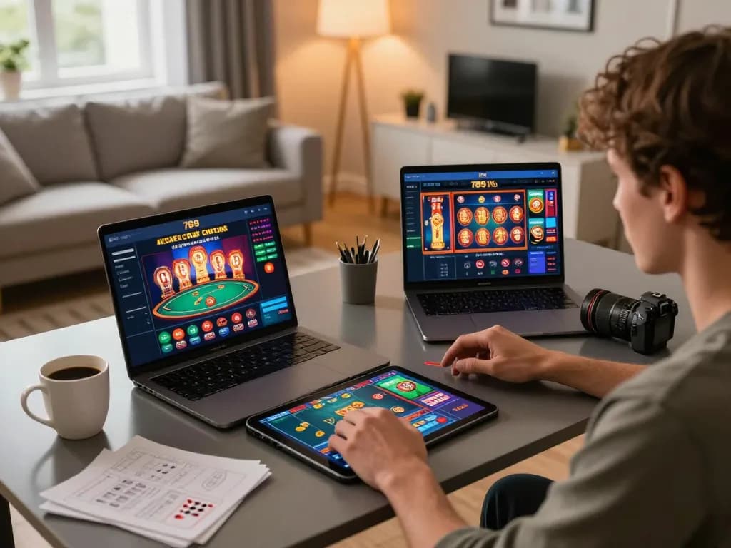 Tham gia trò chơi trực tuyến với ứng dụng casino 789 club trong không gian ấm cúng tại nhà
