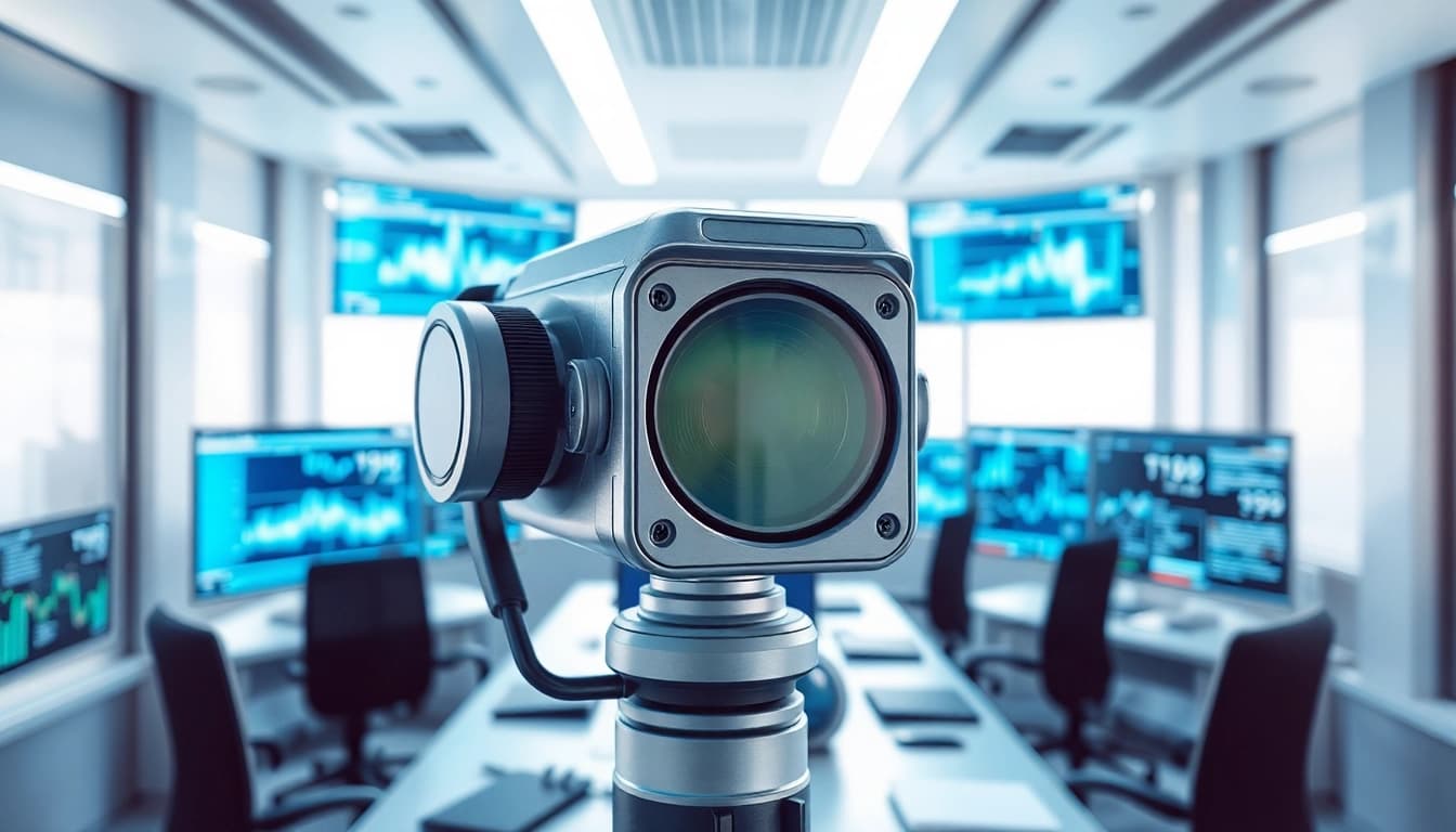 Evodrop Beobachter analysiert Daten in einem modernen Büro.