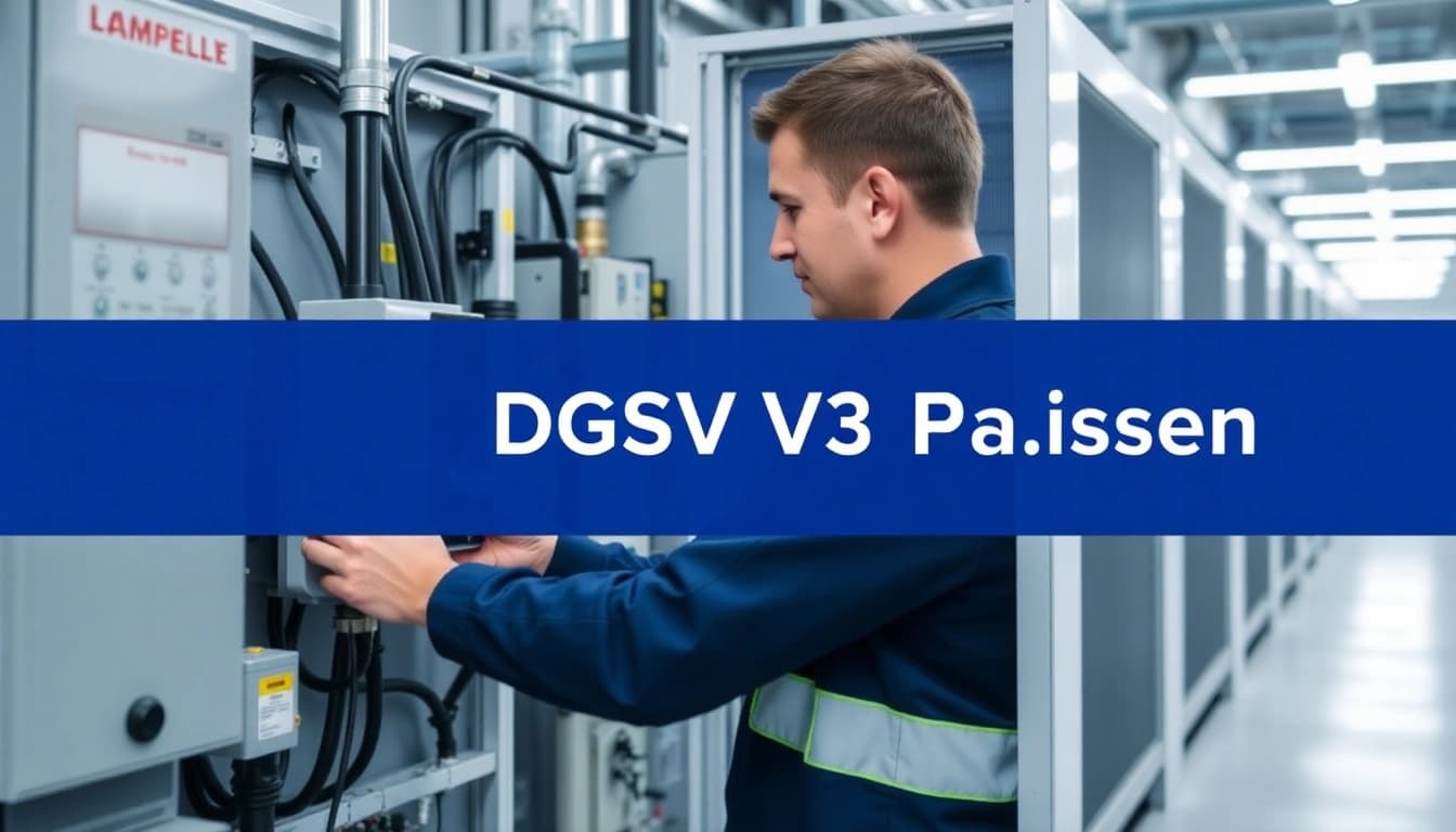 Technician conducting the DGUV V3 Prüfung on electrical equipment to ensure workplace safety and compliance.