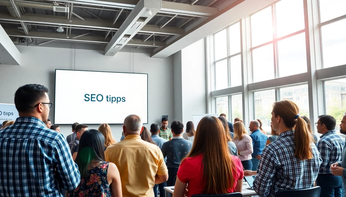 Optimieren Sie Ihre SEO Tipps mit interaktiven Diskussionen auf einer Konferenz.