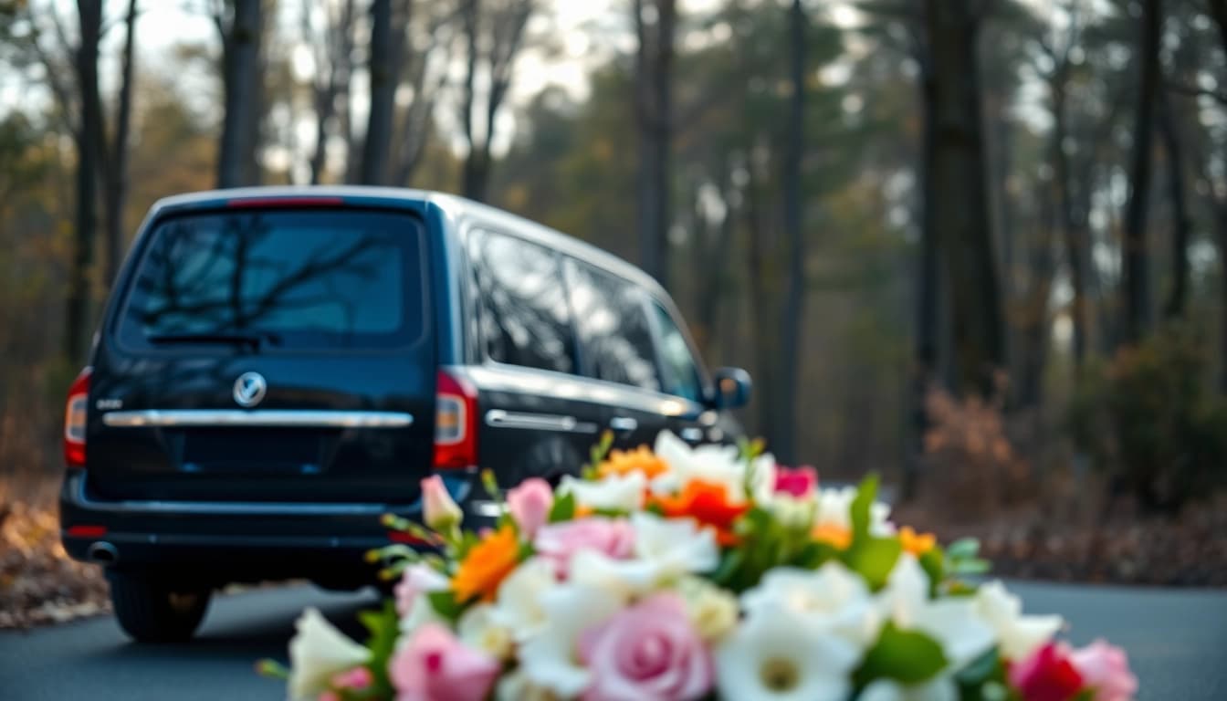 Prevoz umrlih iz Austrije kroz miran pejzaž s elegantnim sahranjivačem.