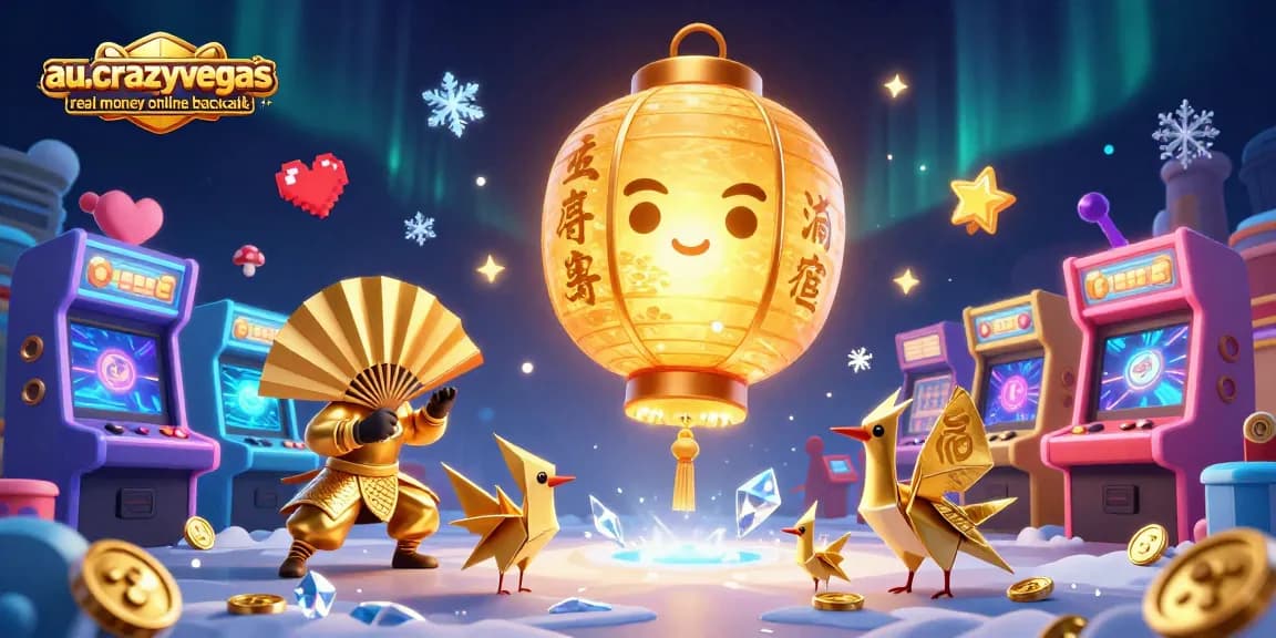 Experience the excitement of au.crazyvegas.com real money online blackjack with vibrant characters and gaming elements.