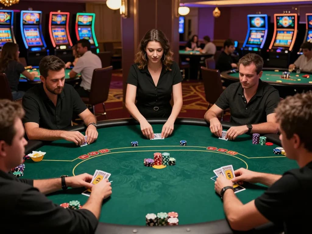 LUCKY88 poker game in action with players focused and chips stacked during an intense tournament.
