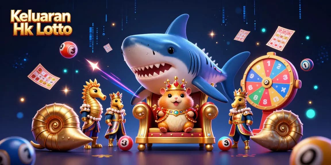 Keluaran Hk Lotto lottery scene featuring a golden hamster king with prize elements and dynamic casino symbols