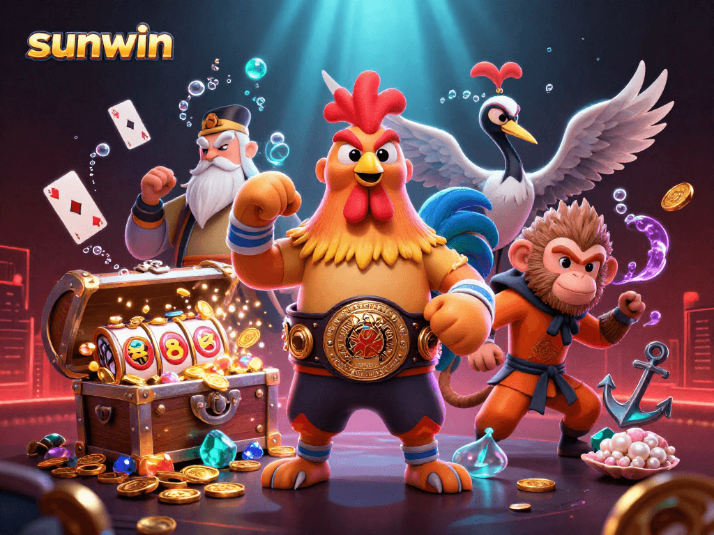 Experience thrilling gaming adventures with sunwin in this dynamic casino scene.