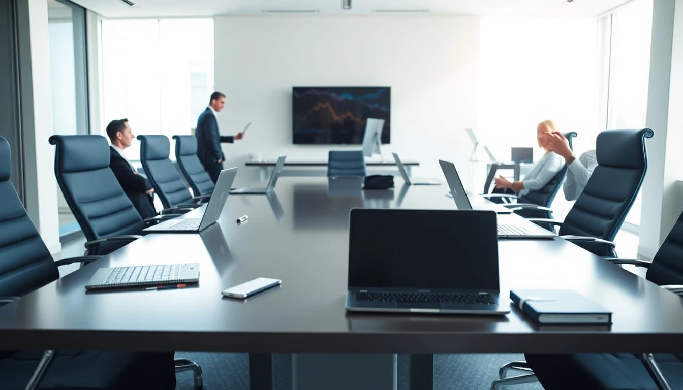 Professionelles Büro einer Headhunter Agentur mit modernen Elementen und engagierten Mitarbeitern.