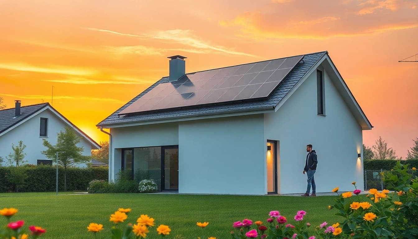 Erleben Sie den Kauf von Photovoltaik-Anlagen für Ihr modernes Zuhause, wo nachhaltige Energie auf stilvolles Design trifft.