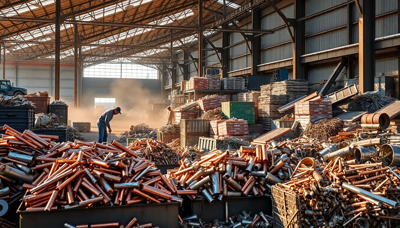 See how Schrottplatz Remscheid efficiently processes various scrap metals for recycling.