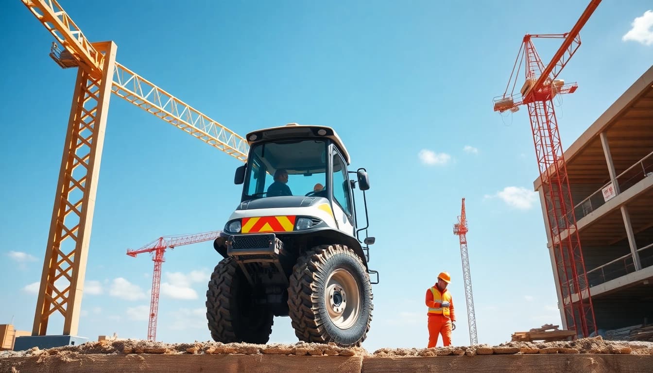 Bagger mieten Celle: Moderner Bagger im Einsatz auf einer Baustelle in Celle.