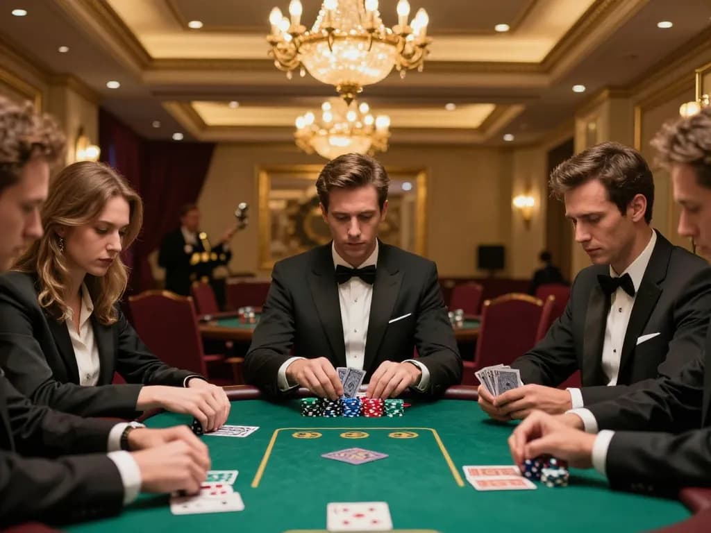 Experience high-stakes poker strategy at fabet with players fully engaged in their game.