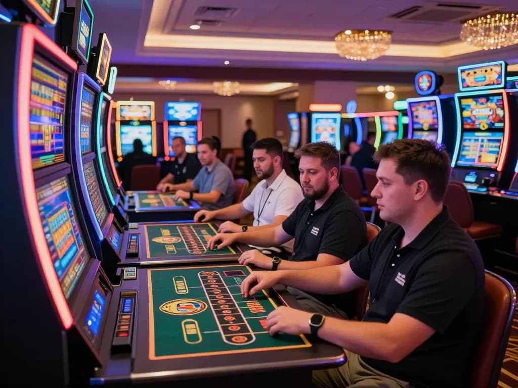 Players enjoy vibrant gaming experience at 79sodo's online casino with colorful slot machines
