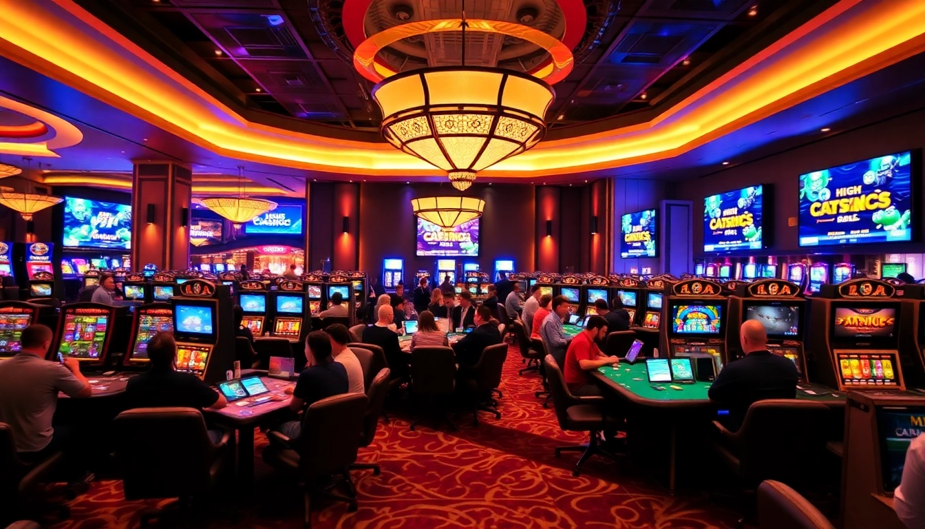 Players enjoying the thrill of casino ohne limit, showcasing high-stakes games and vibrant atmosphere.