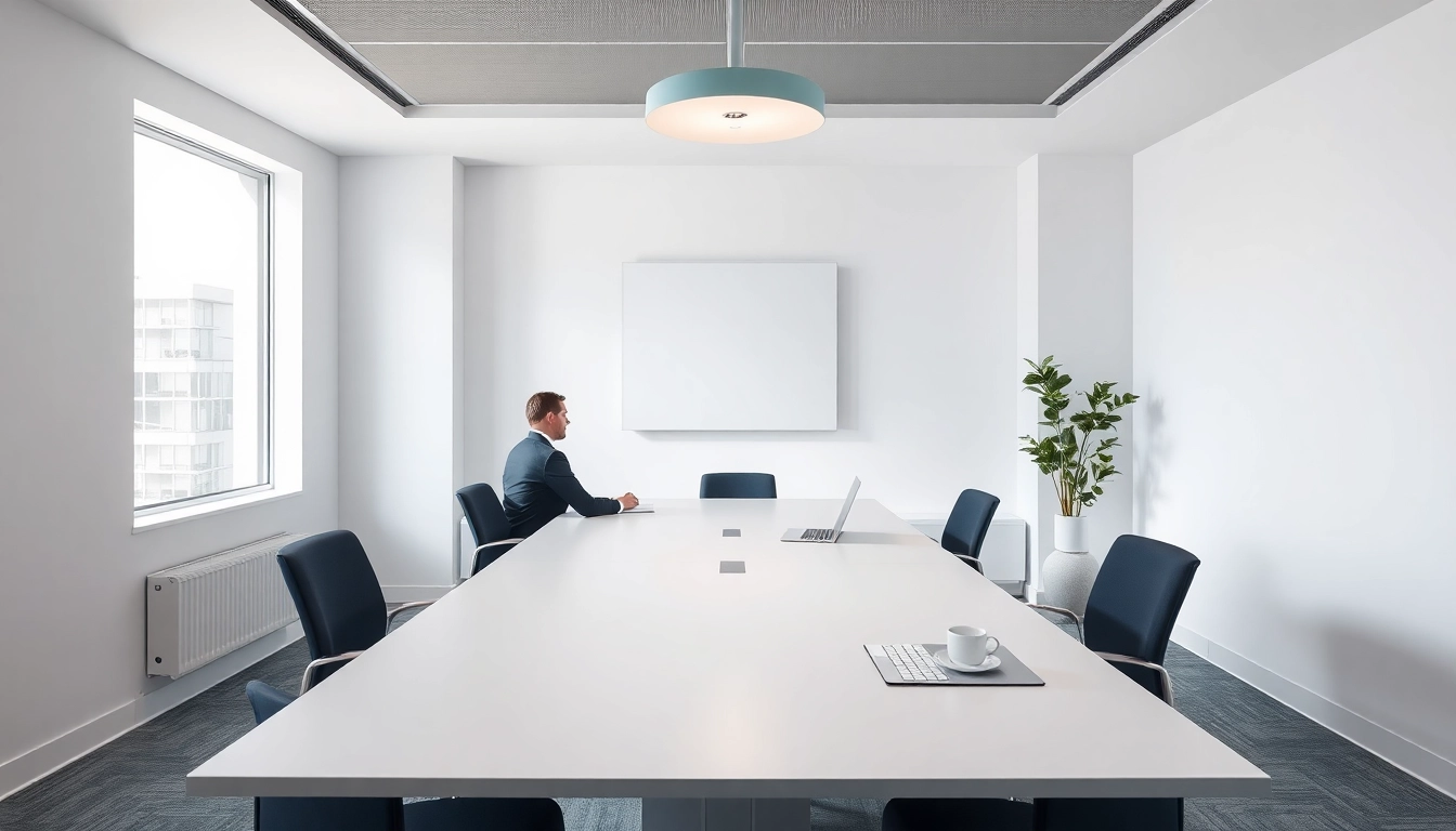 Professionelles Büro eines Headhunter Frankfurt mit modernem Konferenztisch und Beratungsgespräch.