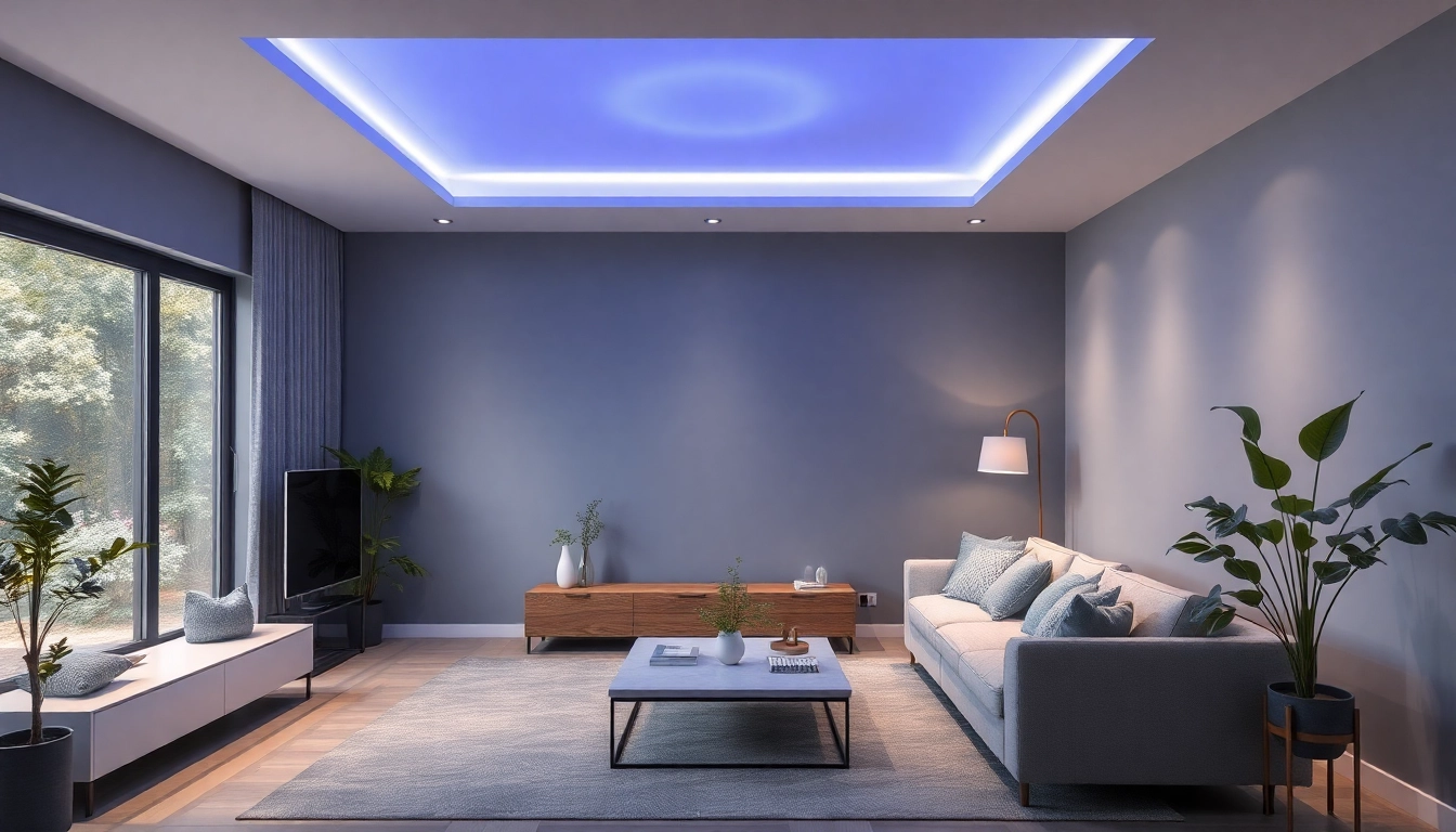 Klimaanlage im Wohnzimmer zeigt eine elegante Installation und modernes Design für kühlende Raumtemperatur.