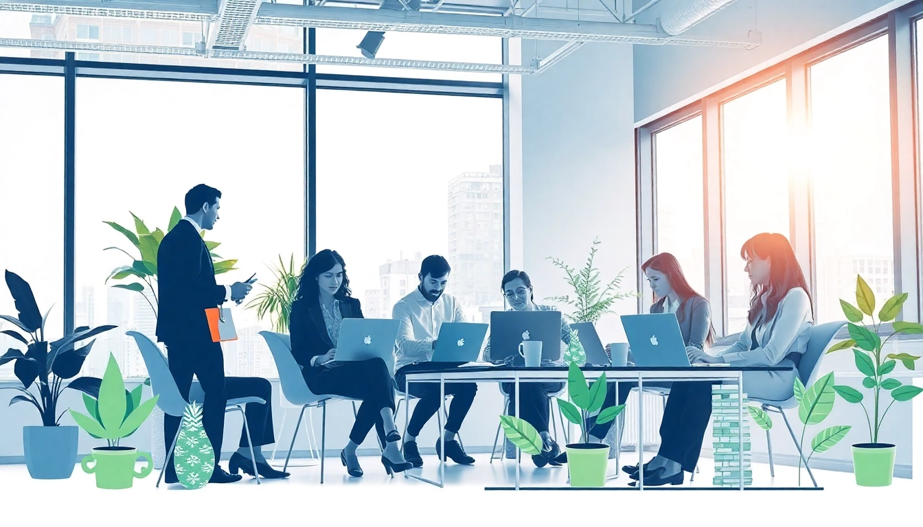 Erleben Sie die innovative Personalvermittlung Vertrieb in einem modernen Büro, das Teamarbeit und Erfolg symbolisiert.
