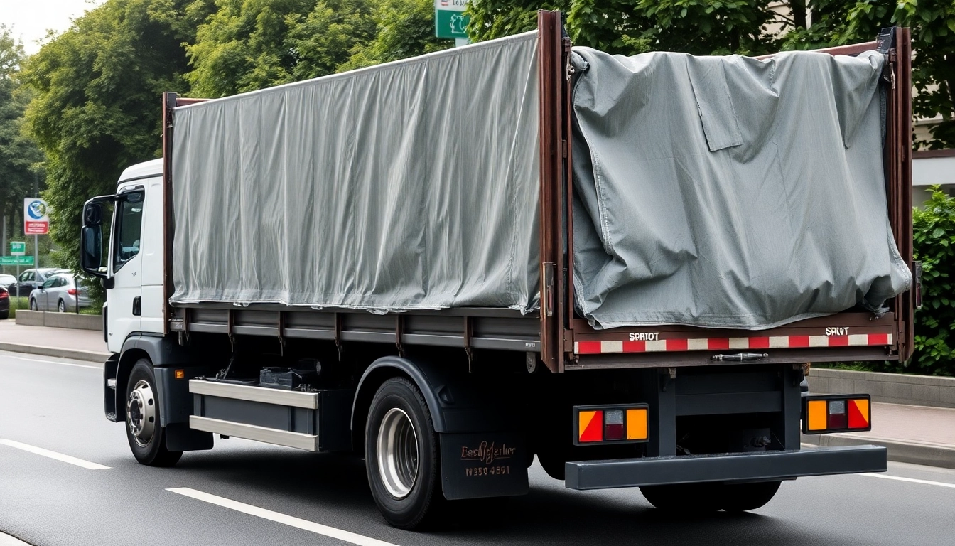 Schrottabholung Wuppertal: Professionelle Abholung von Schrott mit einem Lastwagen in urbaner Umgebung.