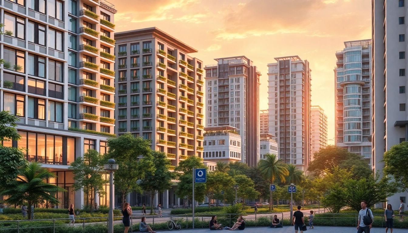 Tampines St 95 EC showcases a lively cityscape with modern architecture and greenery.