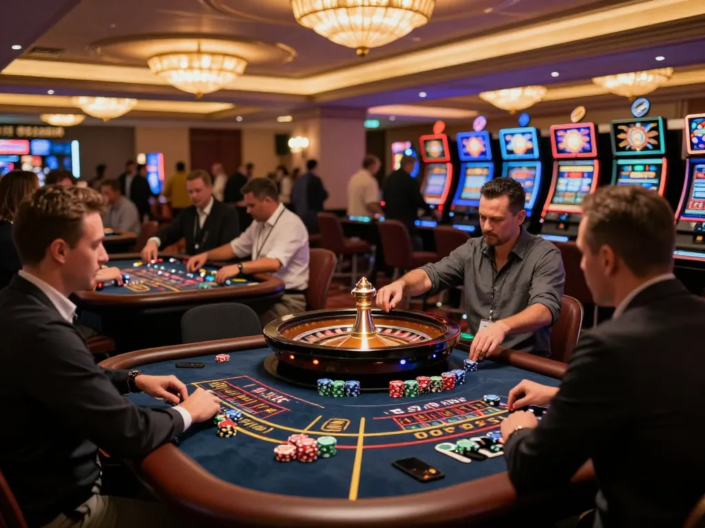 Players engaging at GO88 roulette tables in a luxurious casino environment, highlighting the excitement of gaming