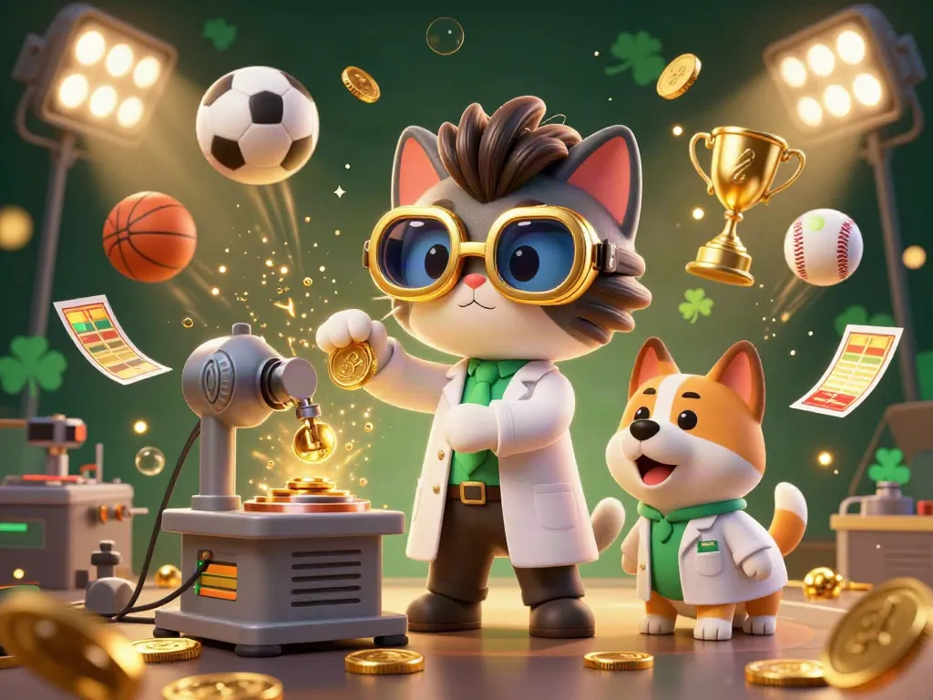 Experience the thrill of winning at 9bet with vibrant casino elements and animated characters.