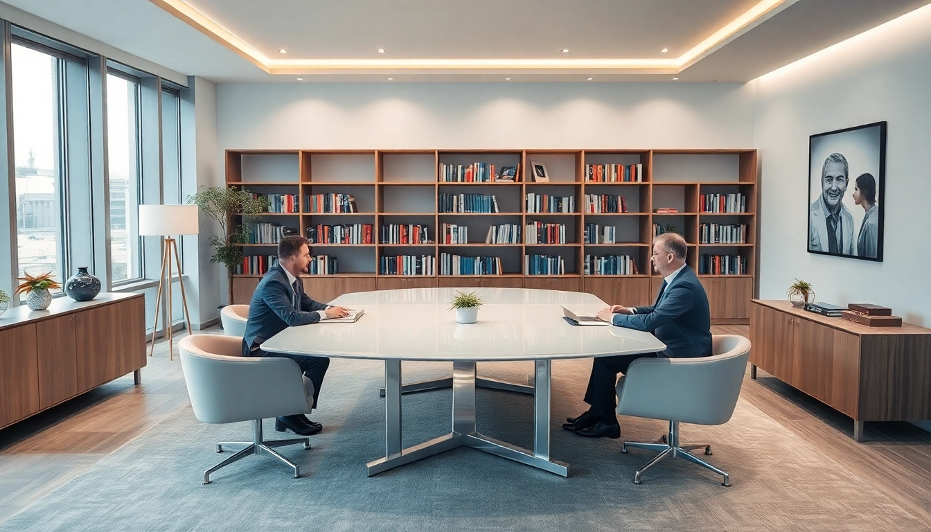 Headhunter Executive Search bietet professionelle Beratung in einem modernen Vorstandsbüro.