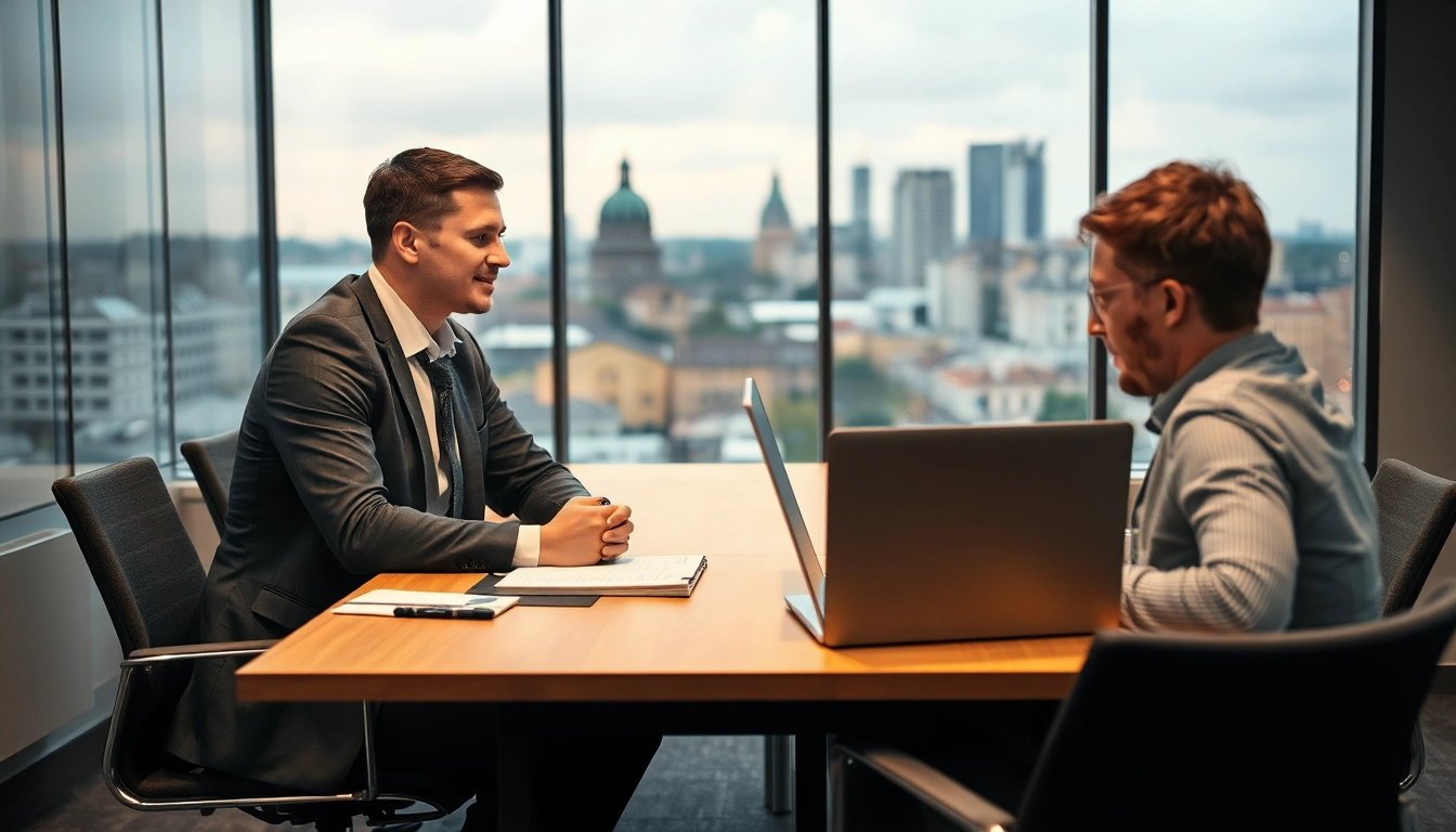 Headhunter Chemnitz in einem modernen Büro bei der Kandidatenvermittlung.