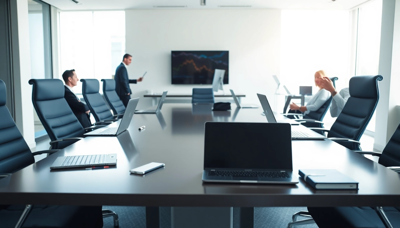 Professionelles Büro einer Headhunter Agentur mit modernen Elementen und engagierten Mitarbeitern.