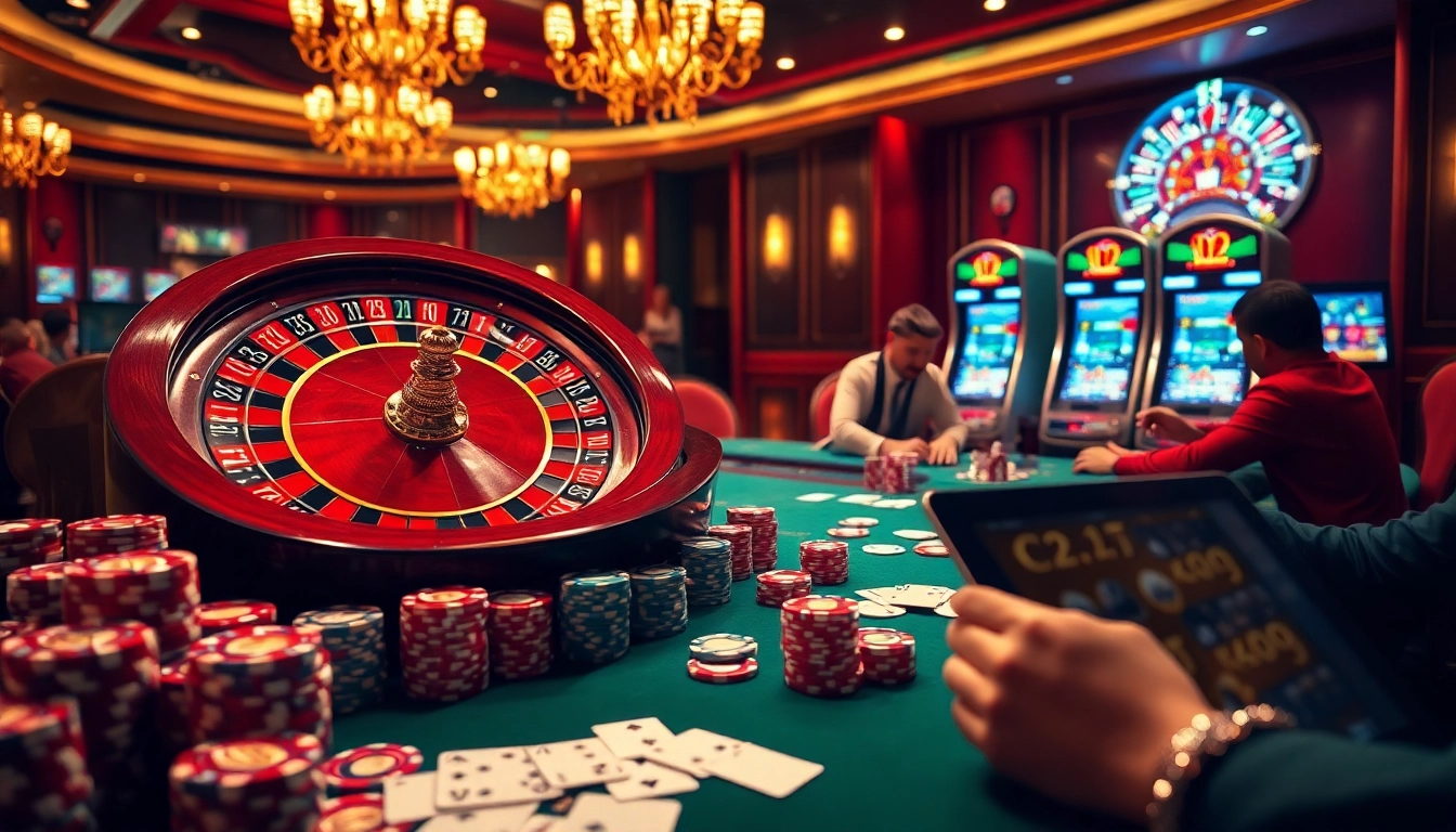 Engage with thrilling games at https://luck8.name/ featuring poker chips, roulette, and vibrant casino elements.