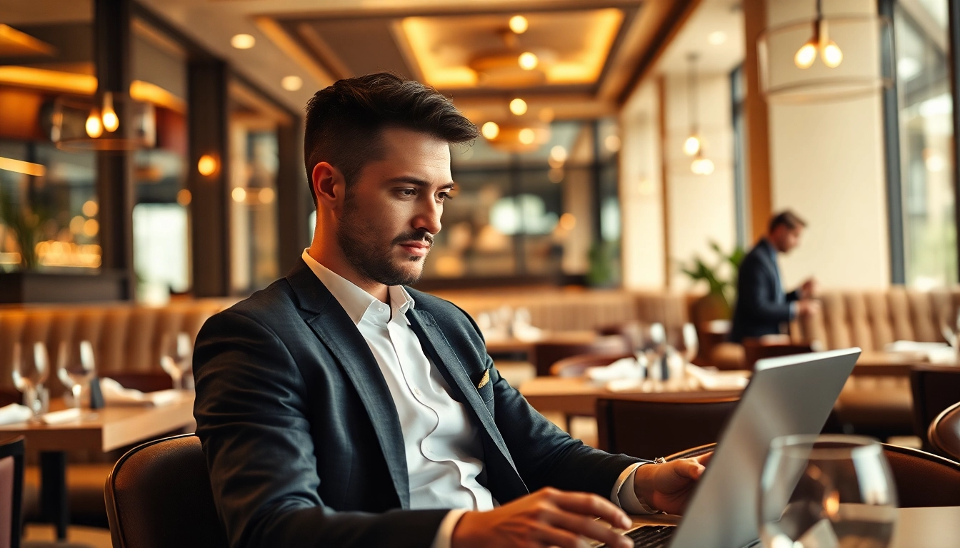 Headhunter Gastronomie berät in einem stilvollen Restaurant.