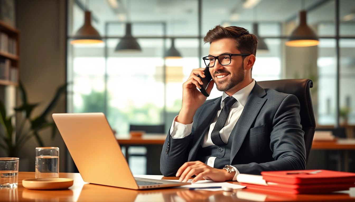 Headhunter Gastronomie konsultiert einen Kunden in modernem Büro.