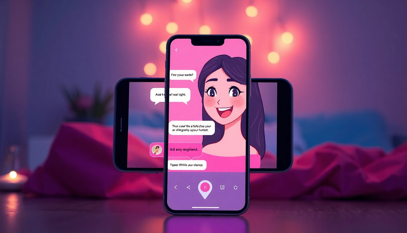 Flirtatious conversation in a cozy AI chat interface showcasing free ai sex chat.