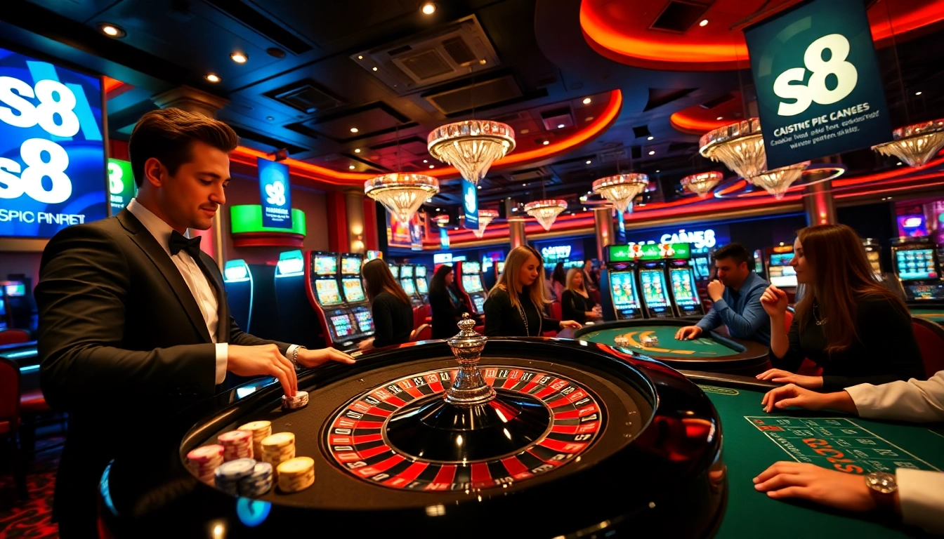 S8 offers an exciting roulette experience with professional dealers and vibrant casino ambiance.