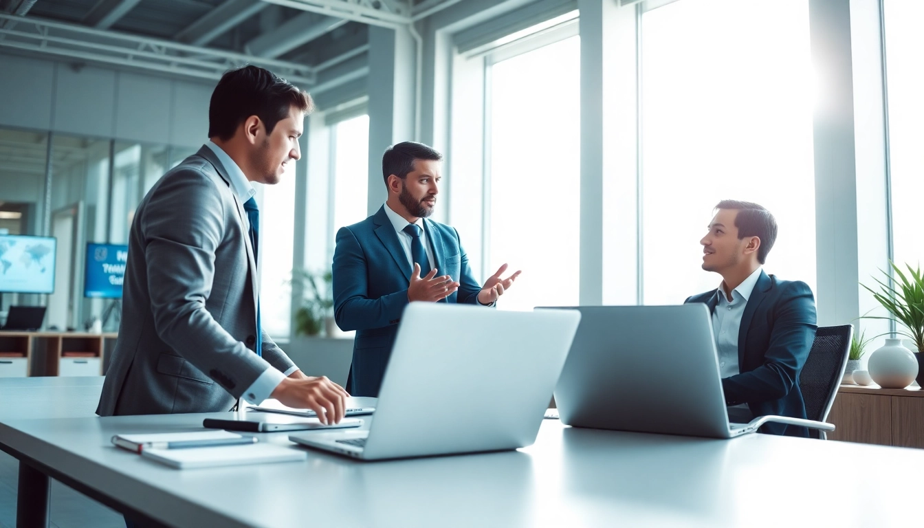 Headhunter IT engaged in a professional conversation about job opportunities.