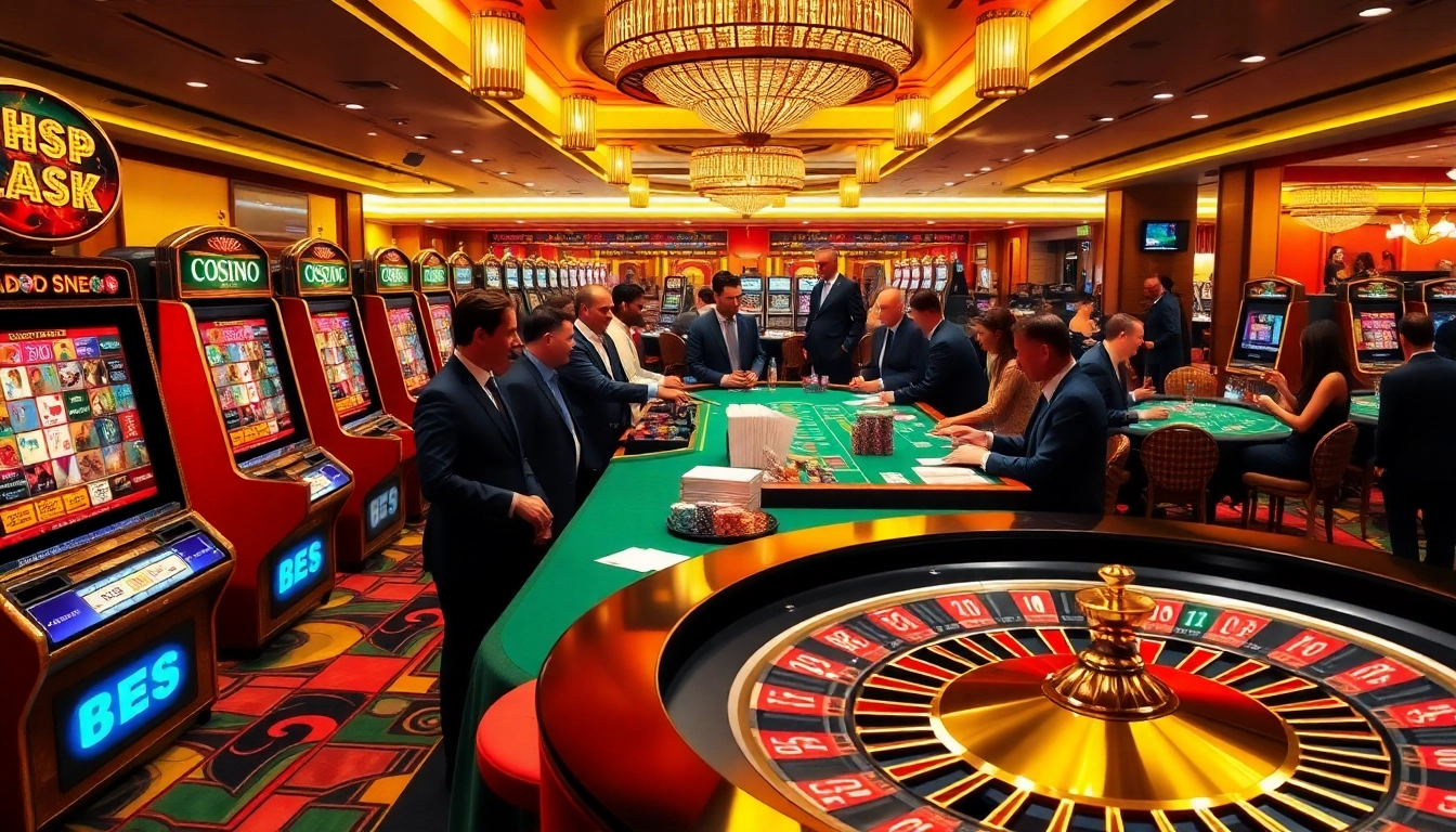 Engage with thrilling casino games at home bdtk1 with vibrant slot machines and excited players.