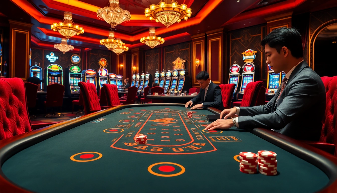 High-stakes Blackjack gameplay at 88i casino with luxurious decor and excited players.