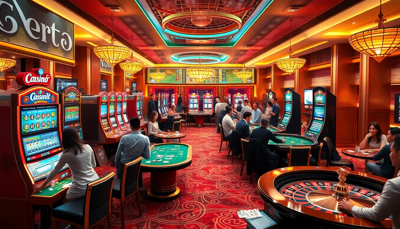 Experience thrilling gaming at https://lc88pro.com/ with vibrant casino scenes featuring poker and roulette.