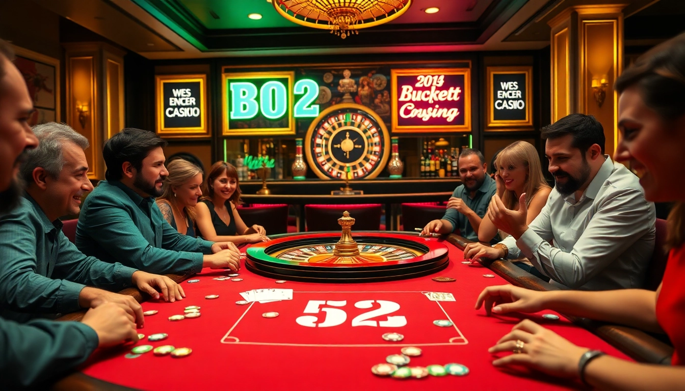 Winning at the B52 poker table, showcasing vibrant chips and cards in a luxurious casino.