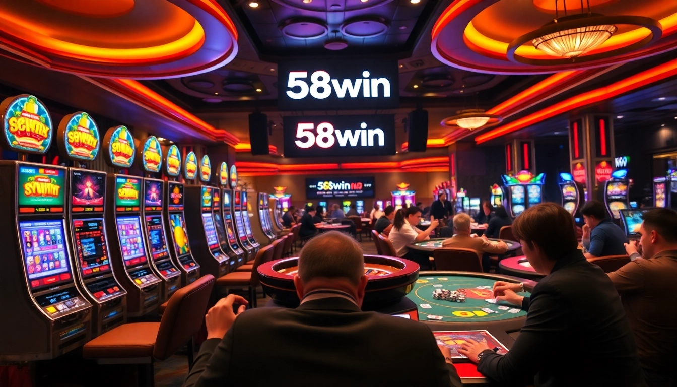 Experience thrilling casino games at 58win with engaging slot machines and poker tables.